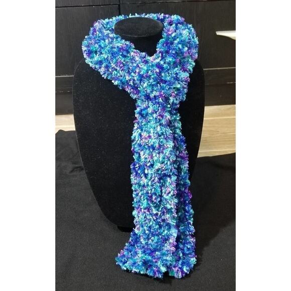 Purple, blue and pink‎ soft warm scarf - Picture 1 of 2